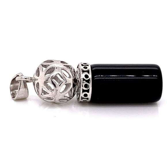 Designer Sterling Silver & Black Onyx Woman’s Pendant NWT! 31 - Picture 3 of 5